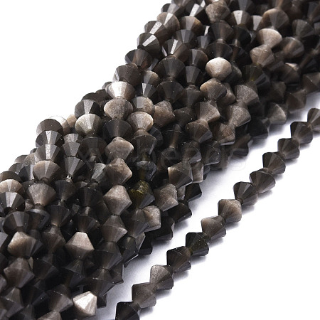 Natural Obsidian Beads Strands G-E569-D09-1