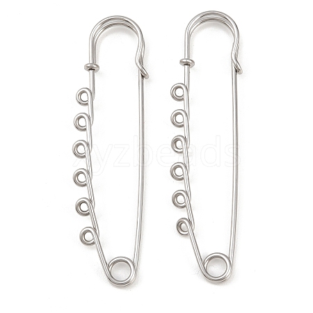 304 Stainless Steel Safety Pins Brooch Findings STAS-K252-05D-P-1