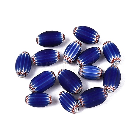 Handmade Millefiori Glass Barrel Beads LA-N002-03H-1