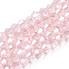 Transparent Electroplate Glass Beads Strands LS-EGLA-A039-T4mm-A26-1