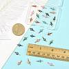 28Pcs 7 Colors Brass Enamel Connector Charms KK-FS0002-04-6