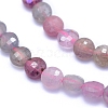 Natural Red Corundum/Ruby and Sapphire Beads Strands G-E530-07AF-3