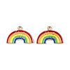 Rainbow Color Alloy Enamel Pendants ENAM-K067-15-2