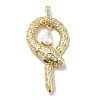 Brass Micro Pave Cubic Zirconia Pendants X-KK-H433-37G-1