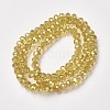 Electroplate Transparent Glass Beads Strands EGLA-A034-T1mm-T14-2