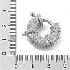 Brass Micro Pave Clear Cubic Zirconia Spring Ring Clasps KK-L228-42P-3