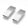 Tarnish Resistant 304 Stainless Steel Magnetic Clasps with Glue-in Ends STAS-G143-91P-1