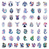 50Pcs Holographic PVC Self-Adhesive Angel Mermaid Gragon Stickers PW-WG83335-01-3