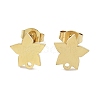 Star Ion Plating(IP) 304 Stainless Steel Stud Earring Findings STAS-I206-111G-1