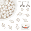 Beebeecraft 40Pcs Natural Cultured Freshwater Pearl Oval Charms PALLOY-BBC0001-04-1