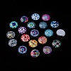 Mosaic Printed Glass Half Round/Dome Cabochons X-GGLA-N004-12mm-G-7