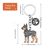 WEWAYSMILE Dog Keychain Car Keychain Pet Pendant Key-Ring Lovely Dog Key-ring Portable Metal Keychain Gift for Pet Lover Birthday Puppy Theme Party Supplies (Doberman) JX805A-2