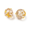 Luminous Handmade Enamel Gold Sand Glass Beads Strands LAMP-U004-08E-4