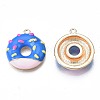 Brass Enamel Pendants KK-N232-210B-2