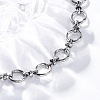 304 Stainless Steel Ring Link Chain Bracelets for Men Women BJEW-G725-10P-3