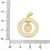 Brass Micro Pave Cubic Zirconia Pendants KK-I723-35G-3