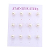 Plastic Imitation Pearl Stud Earrings STAS-D0001-03-G-A-3