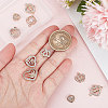 SUNNYCLUE 12Pcs 6 Style Valentine's Day Brass Micro Pave Cubic Zirconia Pendants KK-SC0003-16-3