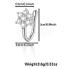 925 Sterling Silver Pave Clear Cubic Zirconia Nose Rings WG4393-10-1