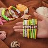 10Pcs 10 Style Handmade Polymer Clay Heishi Beaded Stretch Bracelets Set with Heart BJEW-SW00036-04-5