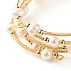 Natural Pearl Beads Four Loops Wrap Bracelets BJEW-JB06614-4