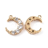 Brass Micro Pave Clear Cubic Zirconia Charms KK-E068-VF276-1