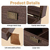 2-Slot Wood Covered with PU Leather Watch Storage Boxes with Glass Visible Window Hinged Lids and Lint Pillows Inside CON-WH0113-10A-4