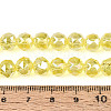 AB Color Plated Transparent Glass Round Beads Strands EGLA-T029-8mm-12T-16-4