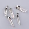 Electroplate Natural Quartz Pendants G-Q481-73P-1