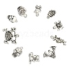 100Pcs 10 Styles Tibetan Style Alloy Pendants SKUL-CJ0001-01-9