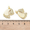 Brass Micro Pave Clear Cubic Zirconia Pendants KK-L213-026G-3