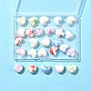 26Pcs 5 Colors Glazed Porcelain Beads PORC-FS0001-33-6