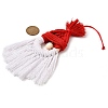 Christmas Handmade Woven Macrame Cotton Thread Santa Claus Pendant Decorations HJEW-JM02455-01-3