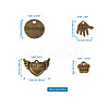 80Pcs 8 Style Tibetan Style Alloy Pendants PALLOY-TA0002-40-7