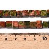 Natural Unakite Beads Strands G-T139-6x6-08A-5