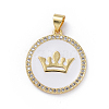 Brass Micro Pave Cubic Zirconia Pendants KK-G363-39G-2