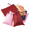 Burlap Packing Pouches Drawstring Bags ABAG-BC0001-10-3