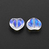 Electroplate Transparent Glass Beads GLAA-T022-24-B01-3