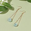 Irregular Raw Natural Gemstone Dangle Earrings EJEW-JE04849-5