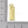 Brass Micro Pave Clear Cubic Zirconia Pendants KK-P266-06G-D-3