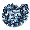 Handmade Silver Foil Glass Lampwork Beads Strands FOIL-T003-03A-2