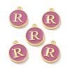 Golden Plated Alloy Enamel Charms ENAM-XCP0001-13R-2