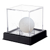 Square Transparent Acrylic Golf Ball Display Case AJEW-WH0323-05A-1