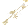Bohemian Summer Beach Style 18K Gold Plated Shell Shape Initial Pendant Necklaces IL8059-2-1