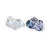 Spray Painted Transparent Acrylic Beads OACR-N149-01A-2
