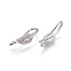 Brass Micro Pave Cubic Zirconia Earring Hooks X-KK-L177-38P-2