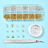 Brass and Iron Beeds with Strong Stretchy Beading Elastic Thread and Iron Beading Tweezers DIY-FS0005-74-7