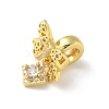 Brass Micro Pave Clear Cubic Zirconia Pendants KK-A236-01G-2