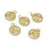 Real 18K Gold Plated Brass Micro Pave Clear Cubic Zirconia Pendants KK-E068-VB409-3-4