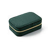 Rectangle Velvet Jewelry Storage Zipper Boxes PAAG-PW0003-06C-1